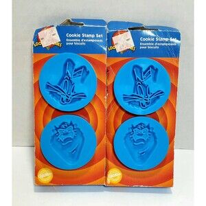 Looney Tunes Bugs Bunny Tasmanian Devil Cookie Stamps 1997 NEW TAZ&BUGS lot of 2